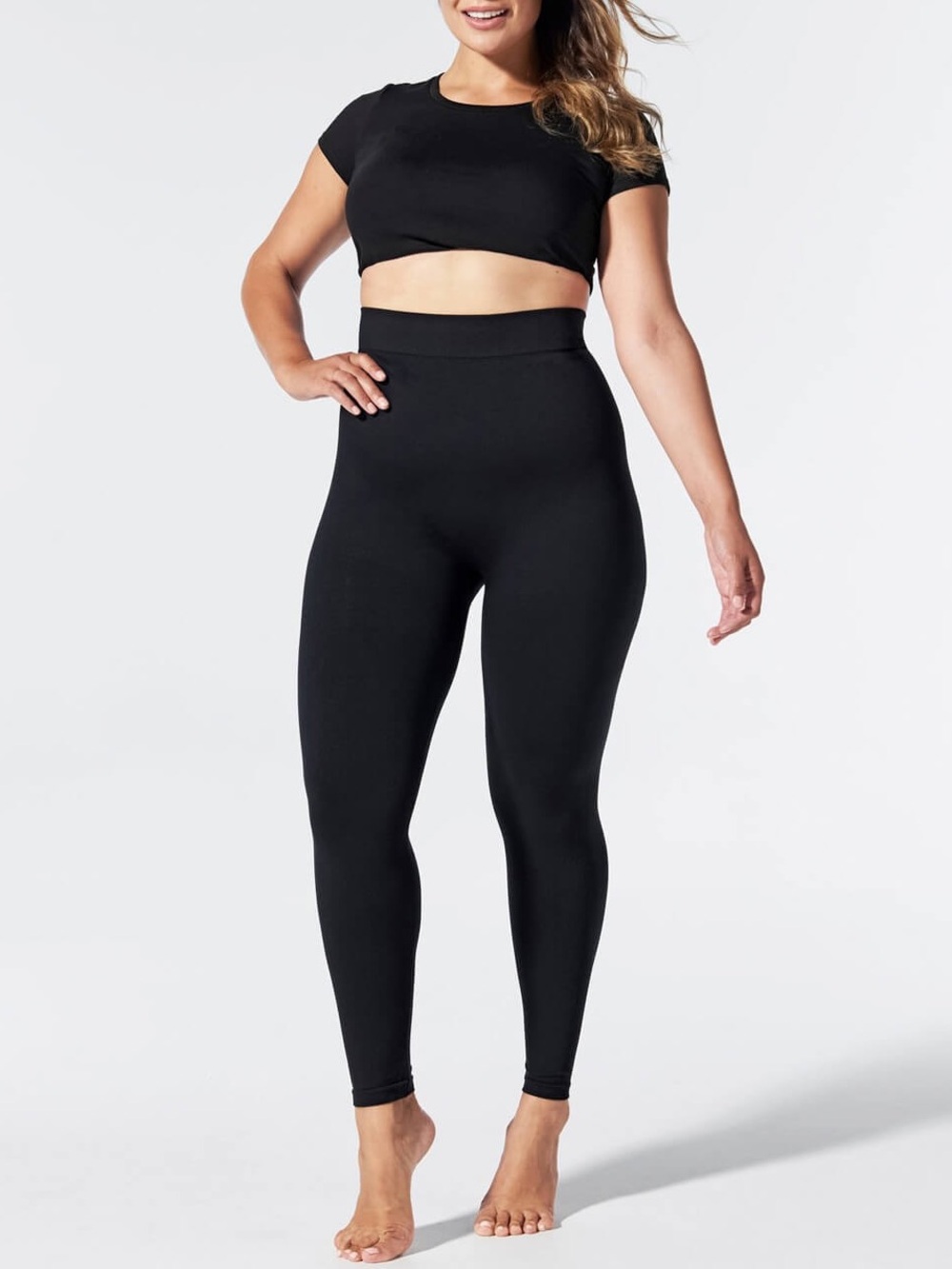 BLANQI everyday high waist postpartum nursing support leggings L black maternity
